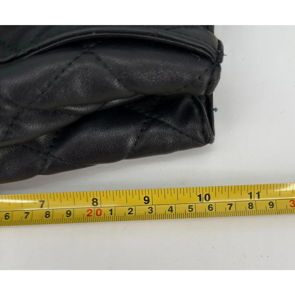 MICHAEL KORS Black Quilted Leather Shoulder Bag Purse Gold Chain Strap 13.5